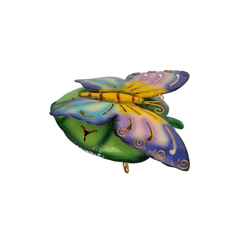 Butterfly Leaf Blue Mosquito coil holder 23 cm