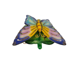 Butterfly Leaf Blue Mosquito coil holder 23 cm