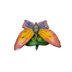 Butterfly Leaf Pink Mosquito coil holder 23 cm