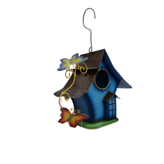Bird House Blue with bugs 30 cm