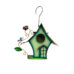 Bird House Turquoise with bugs 30 cm