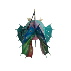 Fish Hanging small Pink Green 20 cm