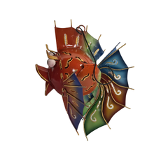 Fish Hanging small Red Blue 20 cm