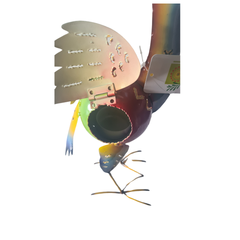 Elmo Bird candle holder Green Blue 30 cm