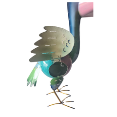 Elmo Bird candle holder Pink Green 30 cm