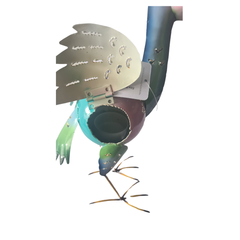 Elmo Bird candle holder Green Blue 40 cm