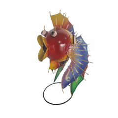 Fish Standing Med Yellow Blue 27 cm