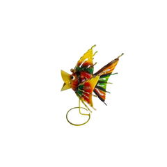 Fish Standing Sml Yellow Blue 20 cm
