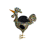 Colourfull candle holder Rooster 65 cm