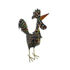 Colourfull candle holder Rooster 65 cm