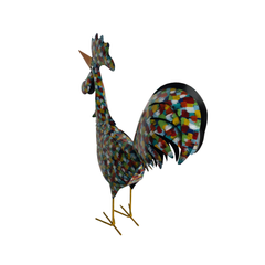 Colourfull candle holder Rooster 65 cm