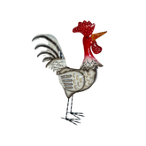 Rooster Candle holder White / Black 55 cm