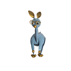Kangaroo Candle holder Blue 27 cm