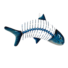Fish skeleton blue 45 cm
