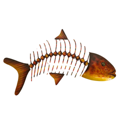 Fish skeleton brown 45 cm