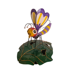 Mosquito coil holder butterfly on a leaf 23 cm