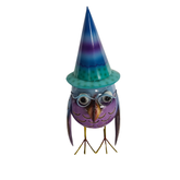 Owl candle holder with pointed hat 15 cm
