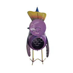 Owl candle holder with pointed hat 15 cm