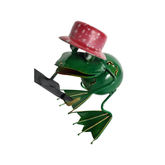Frog reading a book red hat 11 cm