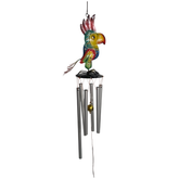 Kakatoa candle holder wind chimes with bird atop 57 cm