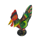 Chicken hen mixed colour greens 23 cm