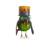 Owl with flat hat candle holder 20 cm