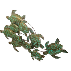 Turtle group wall hanging 80 cm