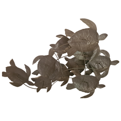 Turtle group wall hanging 80 cm