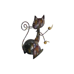 Cat figure waving Hello 20 cm