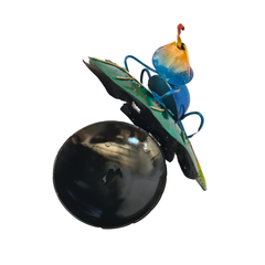 Mosquito coil holder with a gecko on a leaf 23 cm