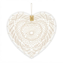 Dream catcher cream heart shape 42 cm drop 42 cm