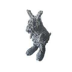 Kangaroo rope animal sitting - grey 30 cm