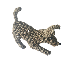 Dog rope animal looking down - natural 30 cm