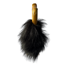 Duck high heels full black hair coat 25 cm