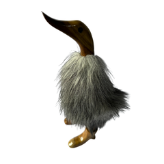 Duck high heels full grey hair coat 25 cm