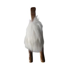 Duck high heels full white hair coat 25 cm