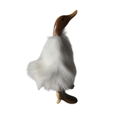Duck high heels full white hair coat 25 cm