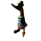 Duck Pirate blue coat and peg leg 25 cm