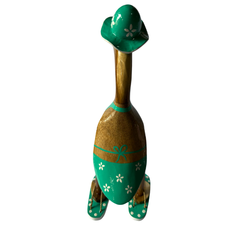 Duck in bikini green with flower patterns 25 cm