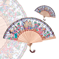 Hand Fan Wayang Full colur - a theatrical performance 25 cm