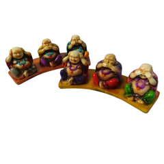 Budhas set of 3 in resin see no evil 5 cm high