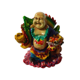 Shaolin or monk green in resin 18 cm high