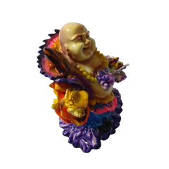 Shaolin or monk purple in resin 18 cm high
