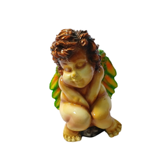 Cherub sitting in resin 10 cm high