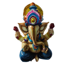 Ganesha or elephant-headed deity in resin 34 cm high