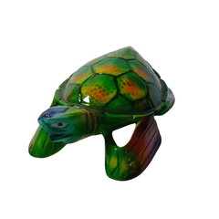 Turtle green in resin 16 cm long