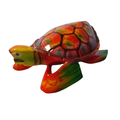 Turtle red in resin 16 cm long
