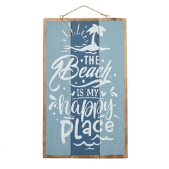 The Beach is My Happy Place Plaque 50 x 30 cm