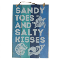 Sandy Toes and Salty Kisses Plaque 30 x 20 cm