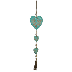 Mobile green gold hearts 100 cm